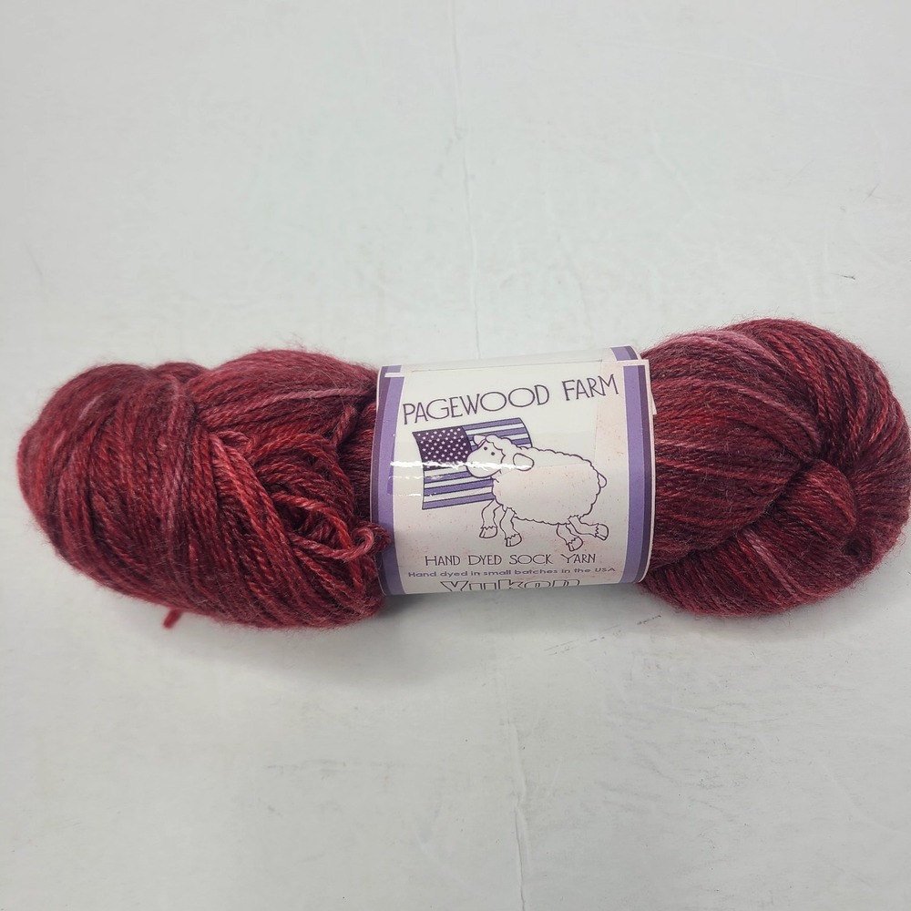 Pagewood Farm Yarn Really Red Superwash Merino 70 Bamboo 20 Nylon 10 450 Yd